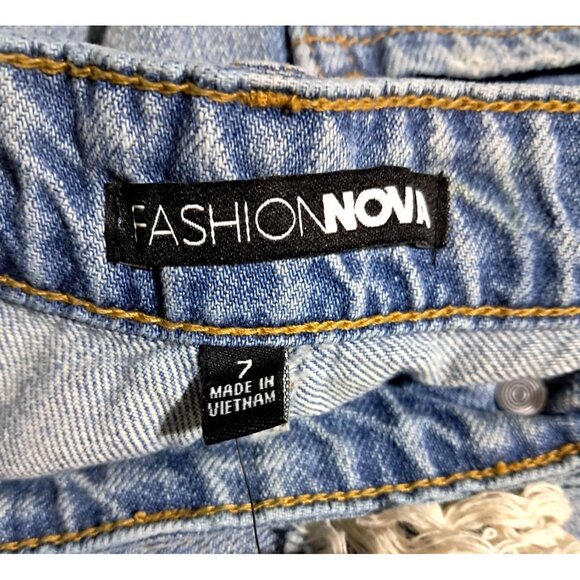 Fashion Nova Jeans Womens 7 Sunday Brunch 90s Distressed Boyfriend Denim - Picture 2 of 10